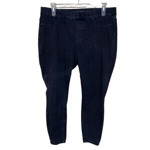 Judy Blue Plus 18W Pull-On JEAN Skinny Black Chalkboard Wash Elastic Waist 2X